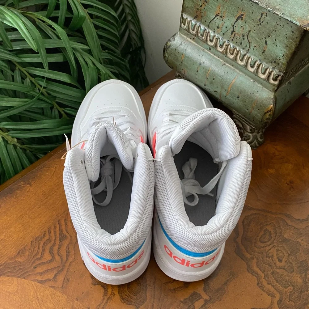 Adidas Hoops Mid 3.0 K White Pink Basketball Sneakers